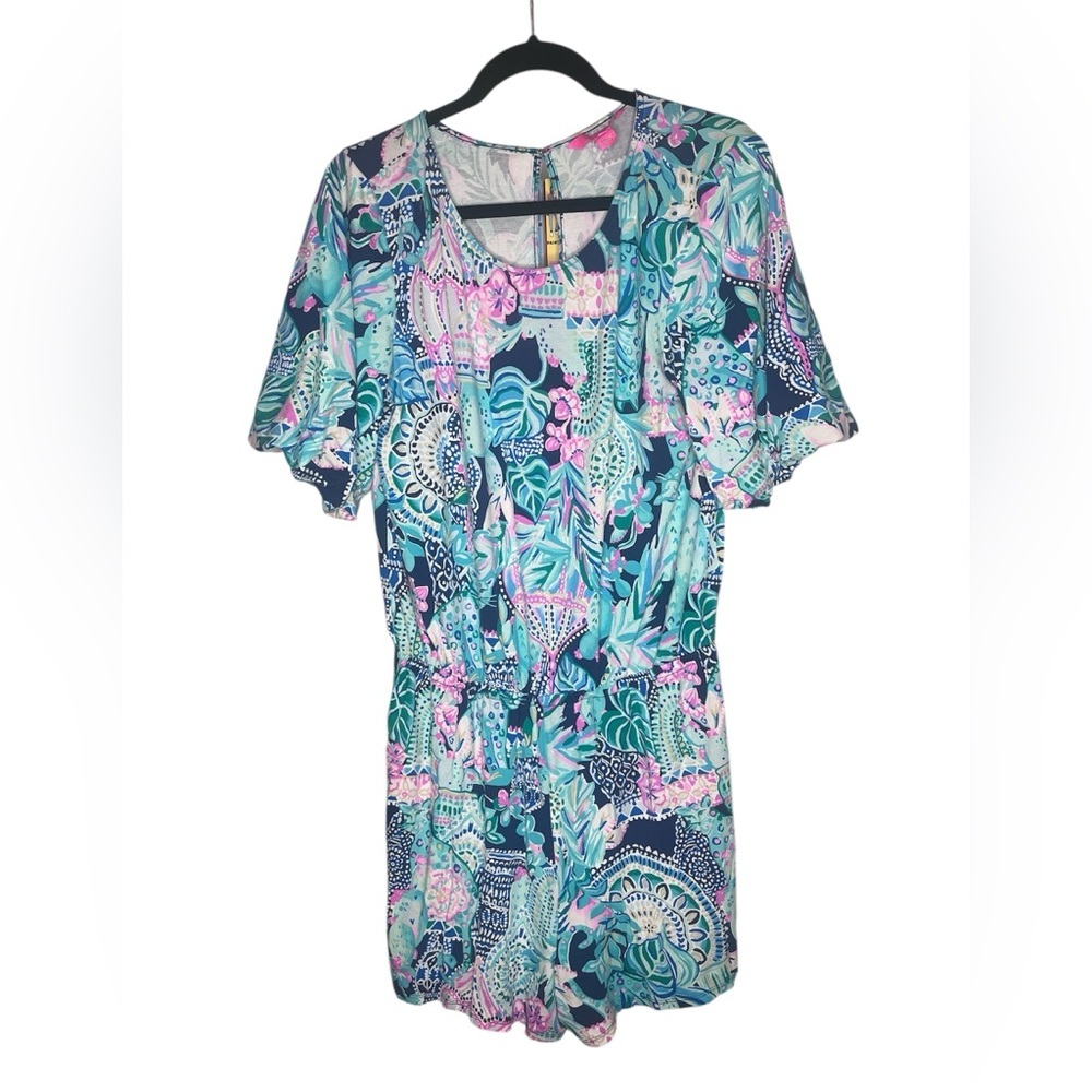Lilly Pulitzer Britton romper in "Looking Sharp" size large - Picture 6 of 8